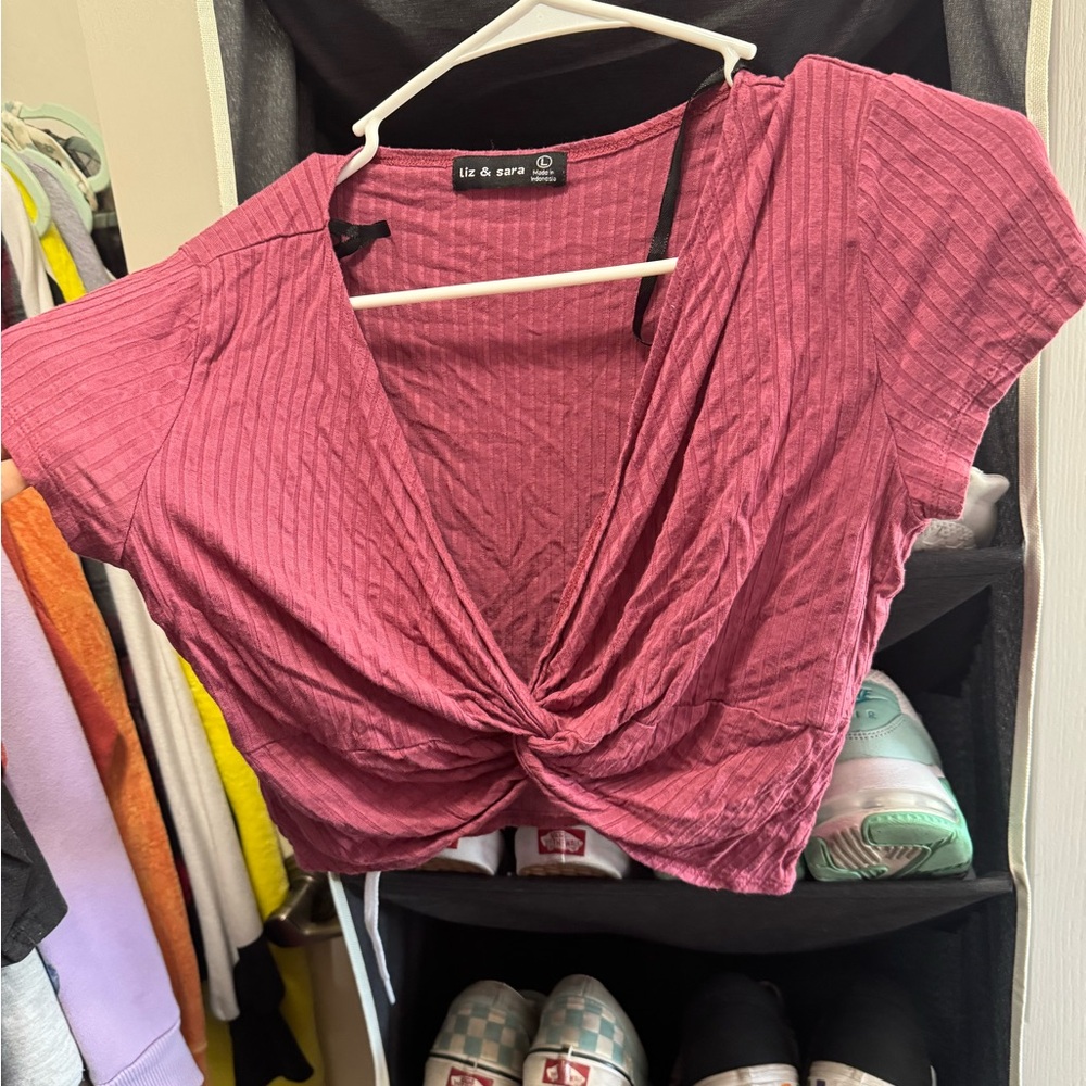 Pink Twist Front Top